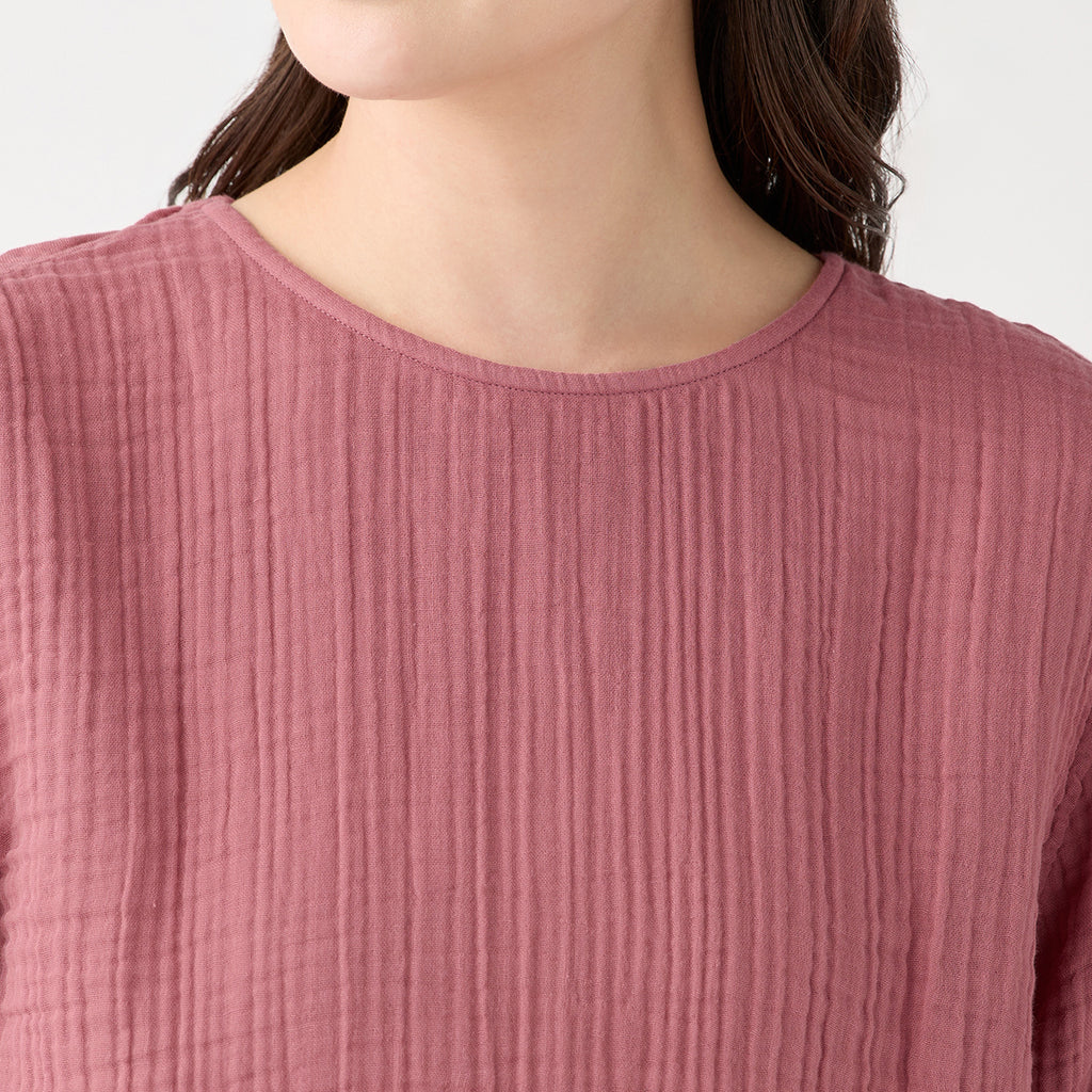 Crepe Gauze pullover in Pink