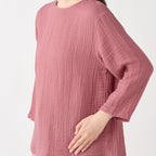 Crepe Gauze pullover in Pink