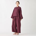Marshmallow Gauze blouse in Dark Red