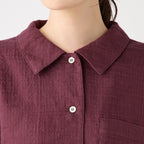 Marshmallow Gauze blouse in Dark Red