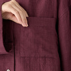 Marshmallow Gauze blouse in Dark Red