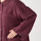 Marshmallow Gauze blouse in Dark Red