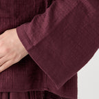 Marshmallow Gauze blouse in Dark Red