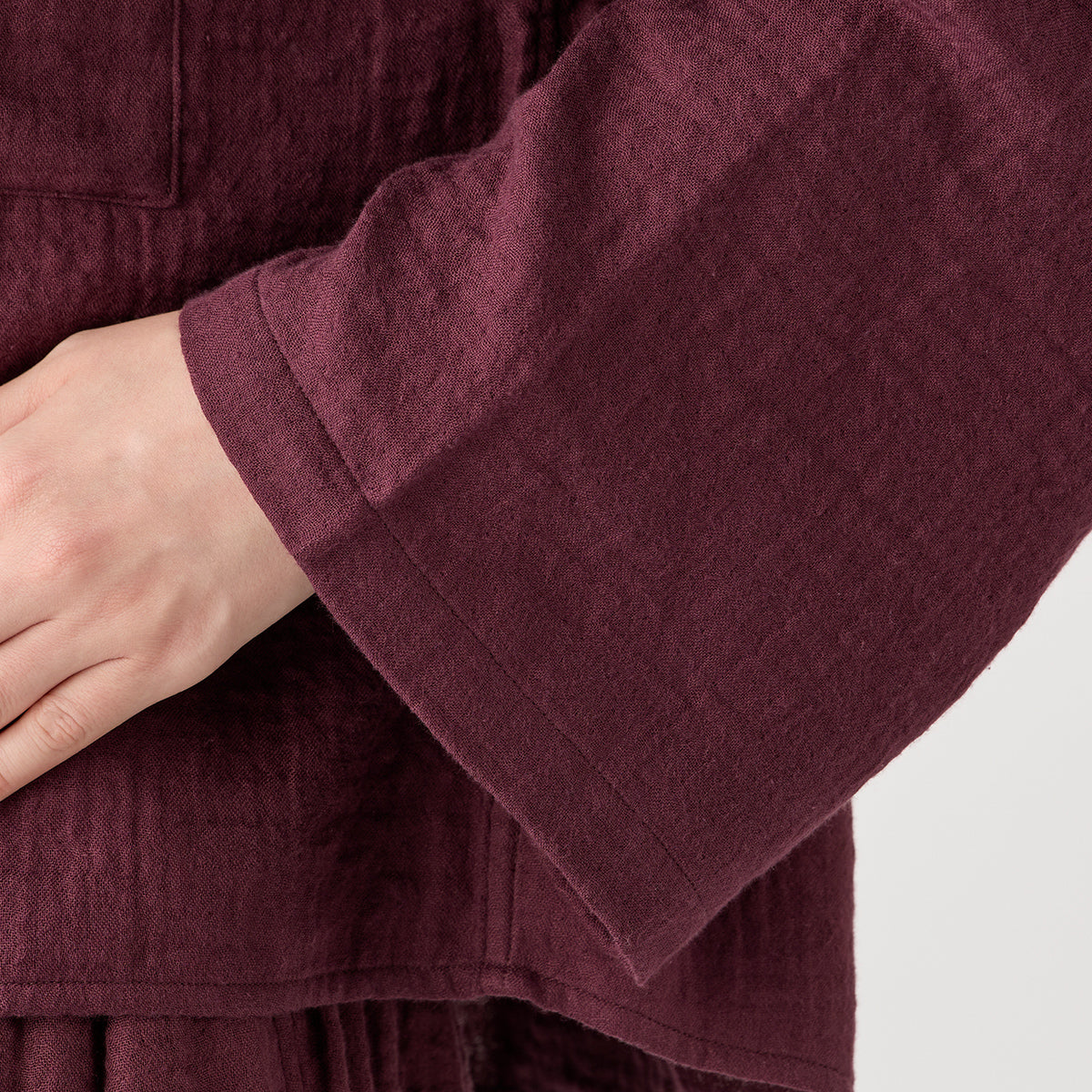 Marshmallow Gauze blouse in Dark Red