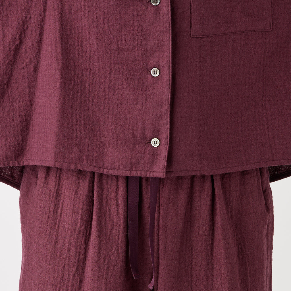 Marshmallow Gauze blouse in Dark Red