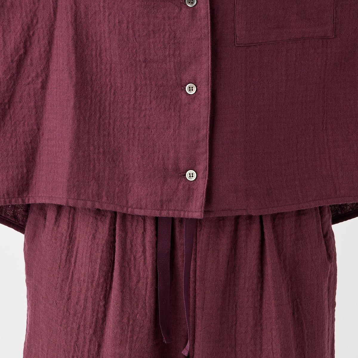 Marshmallow Gauze blouse in Dark Red