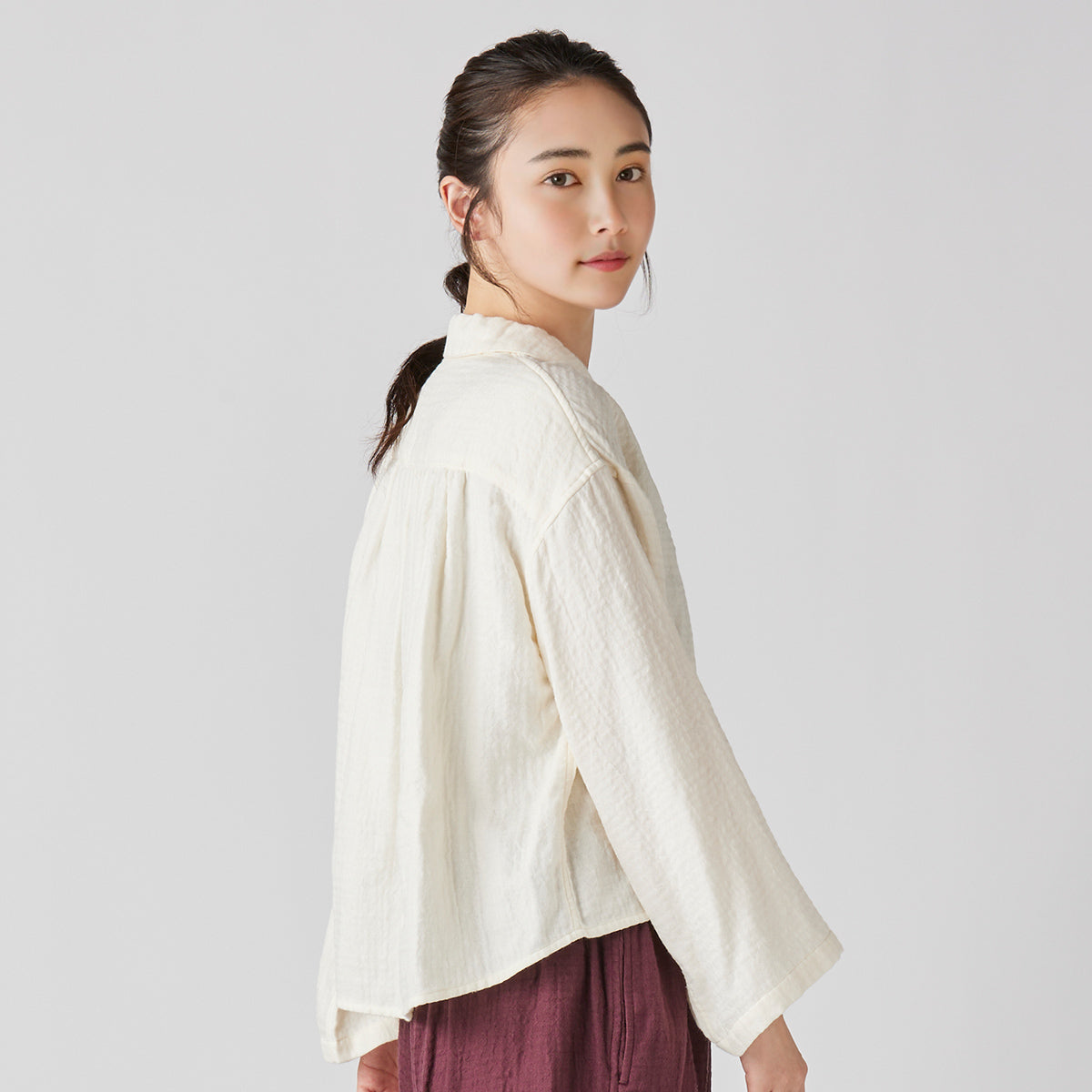 Marshmallow Gauze blouse in Ivory
