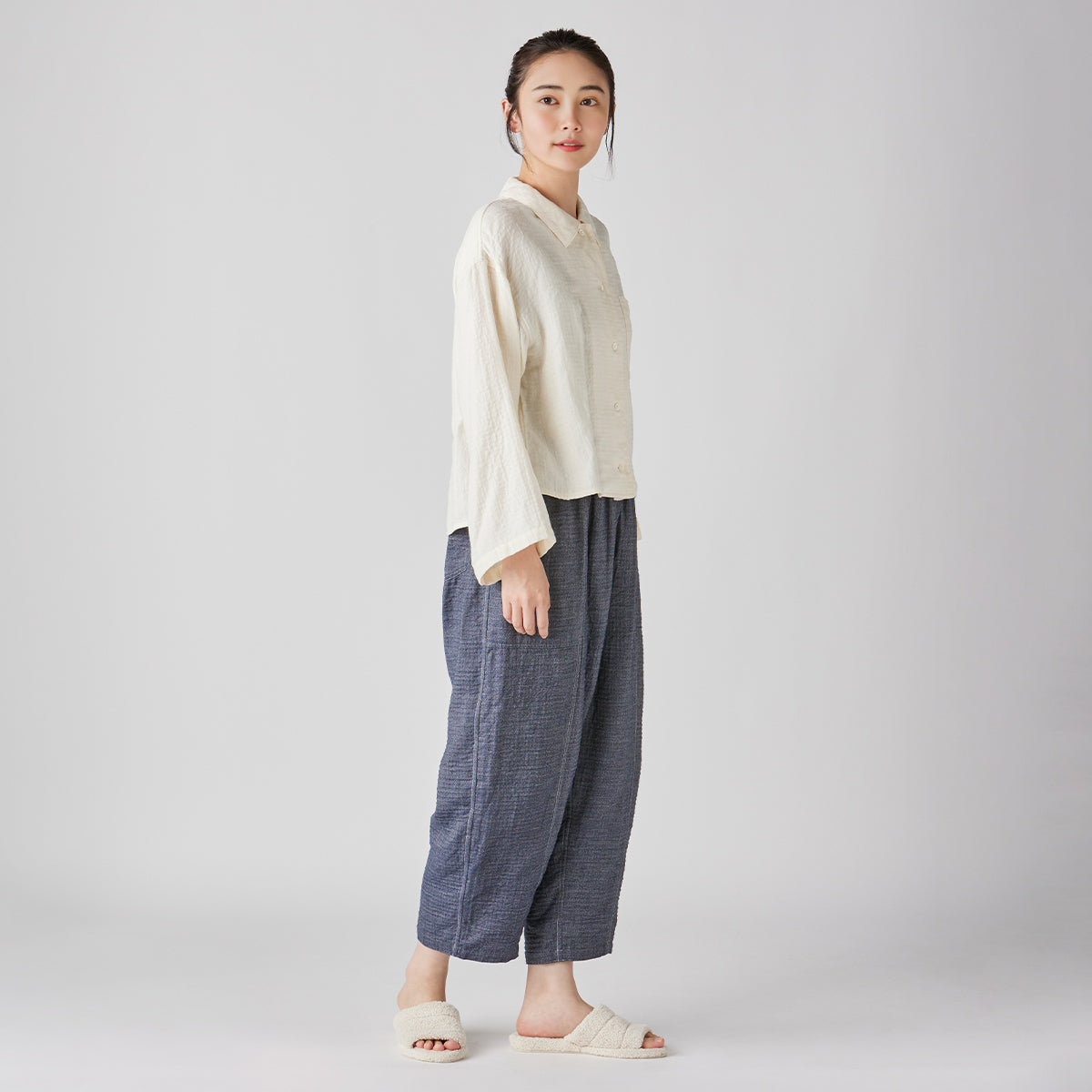 Marshmallow Gauze blouse in Ivory