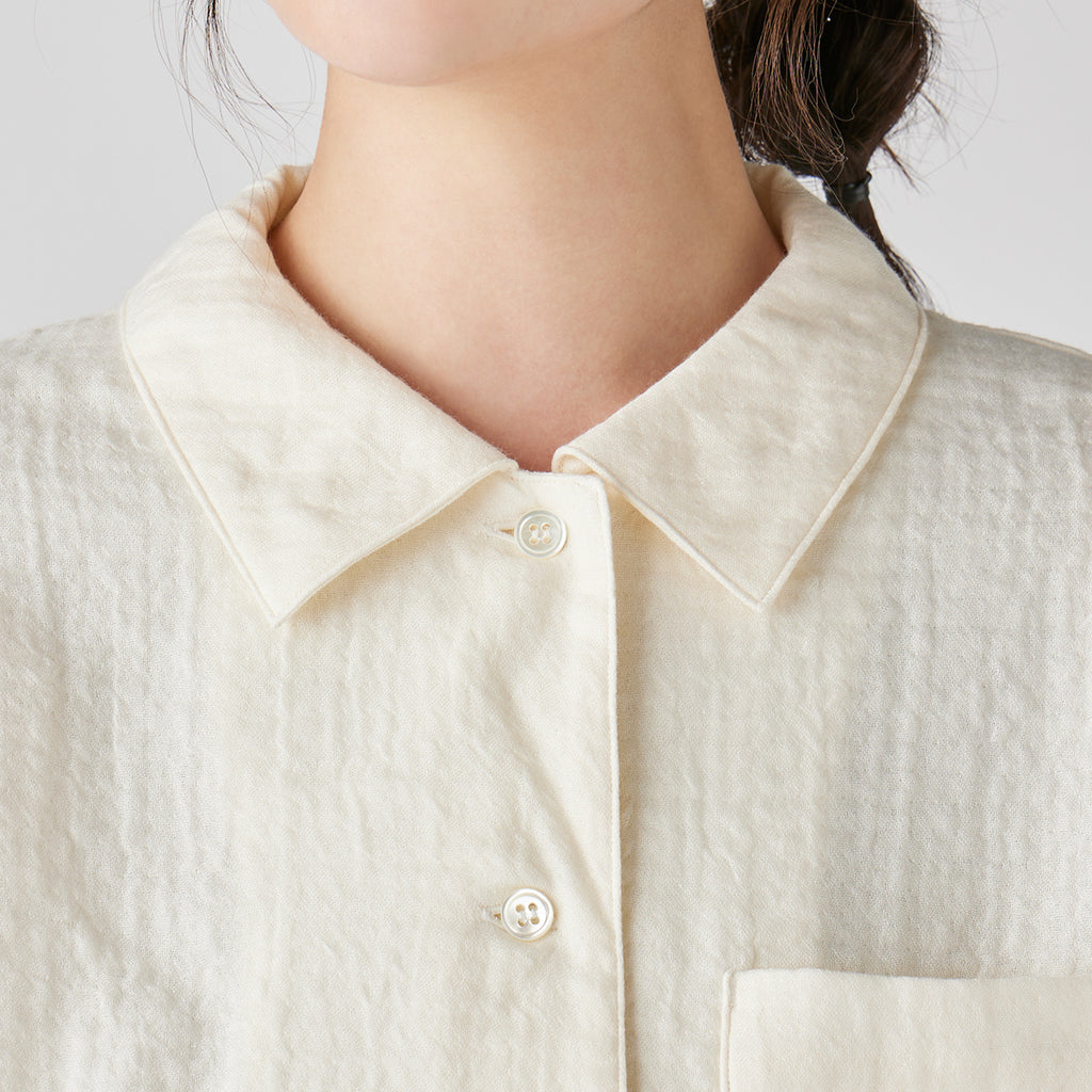 Marshmallow Gauze blouse in Ivory