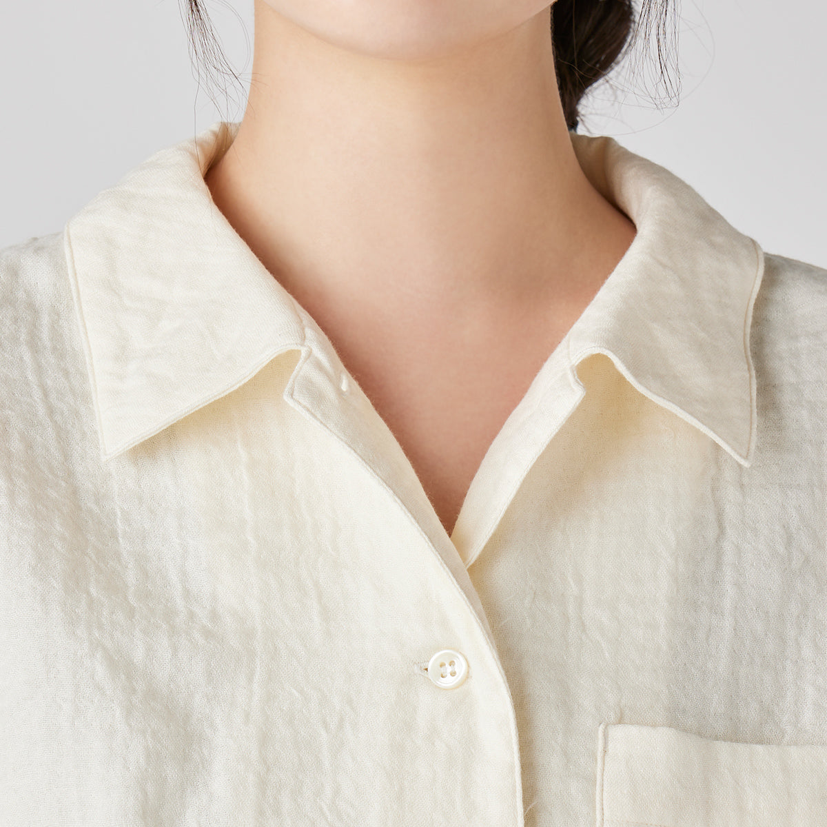 Marshmallow Gauze blouse in Ivory
