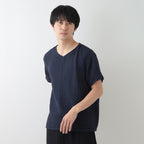 Crepe Gauze t-shirt in Dark Blue