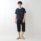 Crepe Gauze t-shirt in Dark Blue