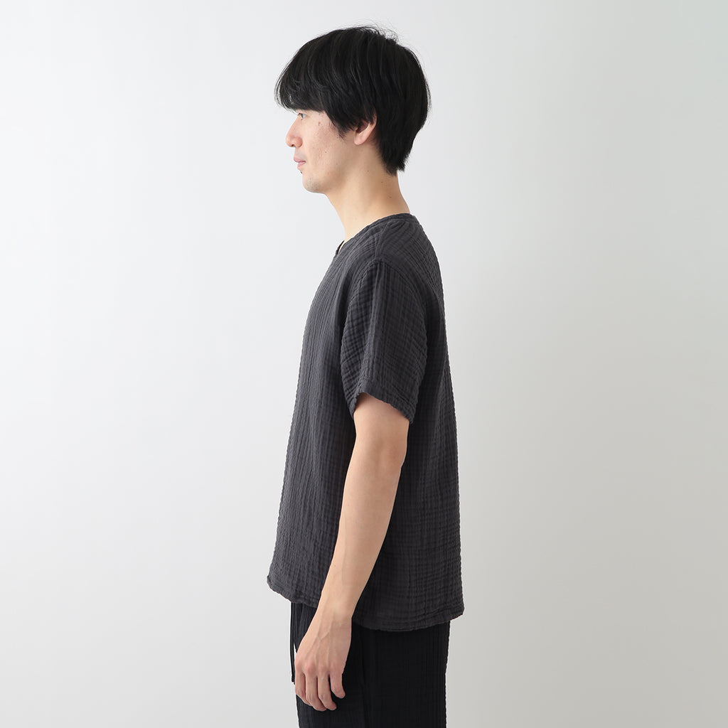 Crepe Gauze t-shirt in Dark Grey