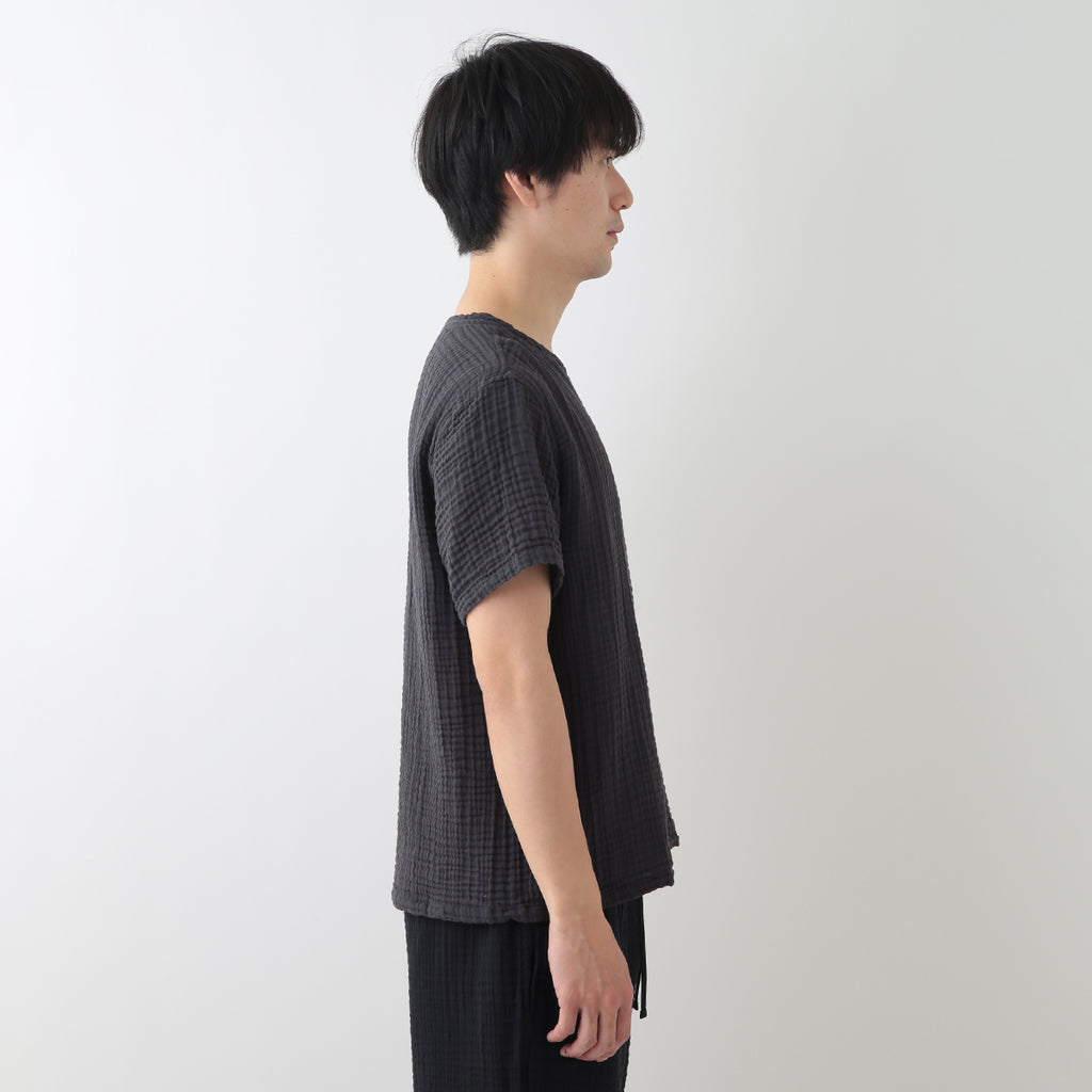 Crepe Gauze t-shirt in Dark Grey