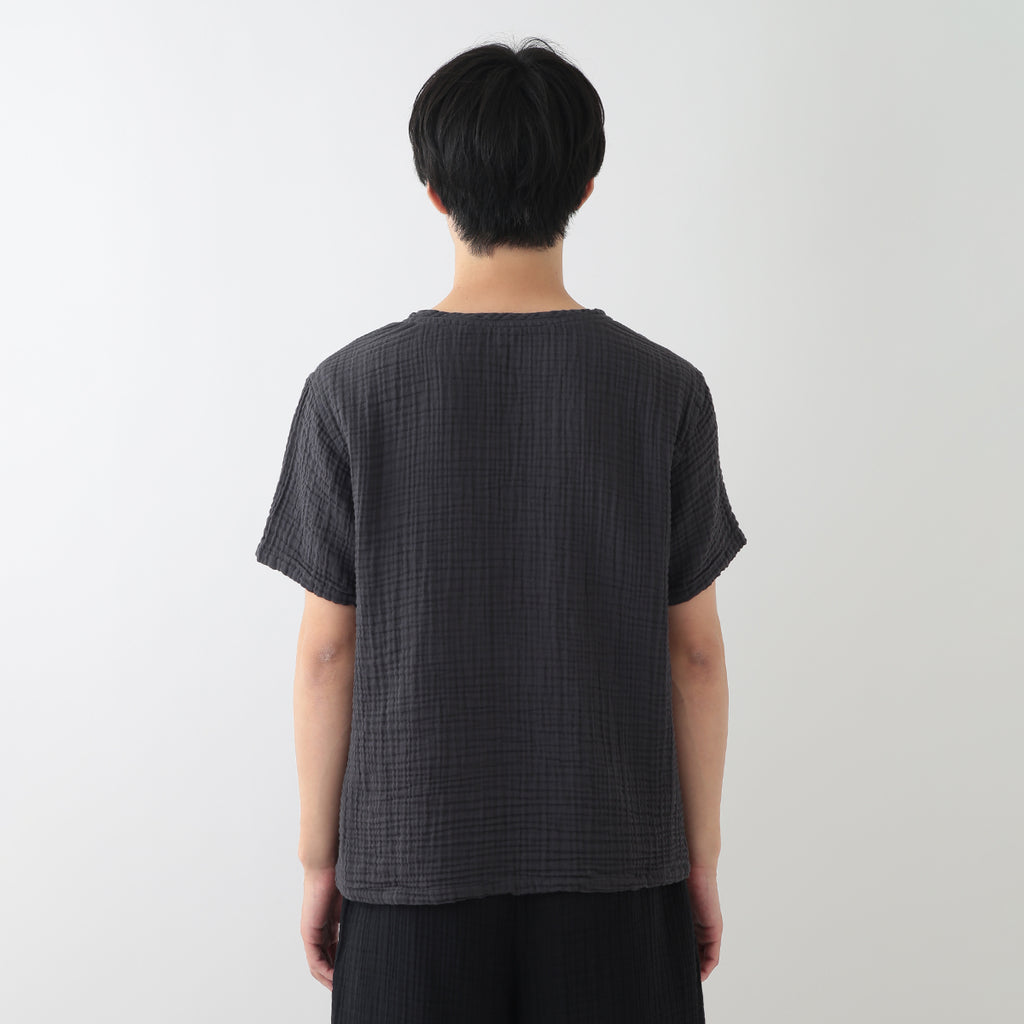 Crepe Gauze t-shirt in Dark Grey