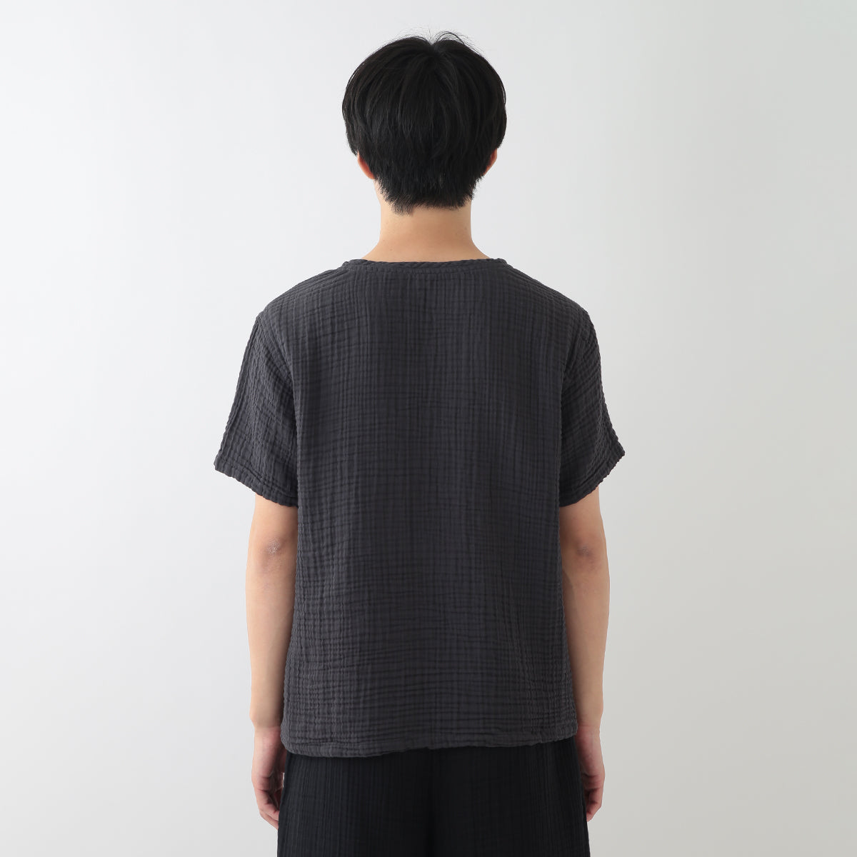 Crepe Gauze t-shirt in Dark Grey