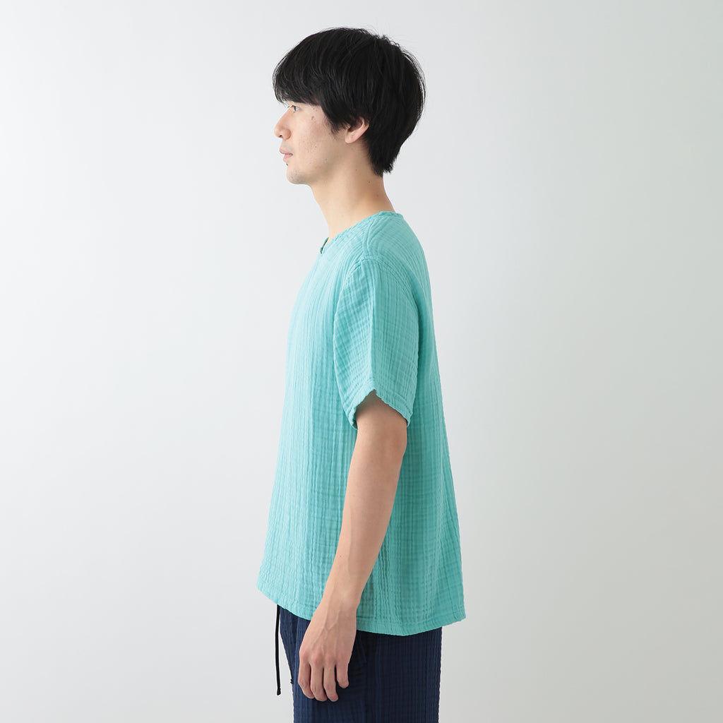 Crepe Gauze t-shirt in Light Blue