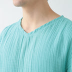 Crepe Gauze t-shirt in Light Blue