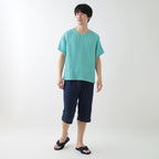 Crepe Gauze t-shirt in Light Blue