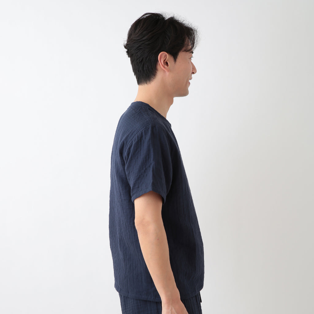 Marshmallow Gauze t-shirt in Dark Blue