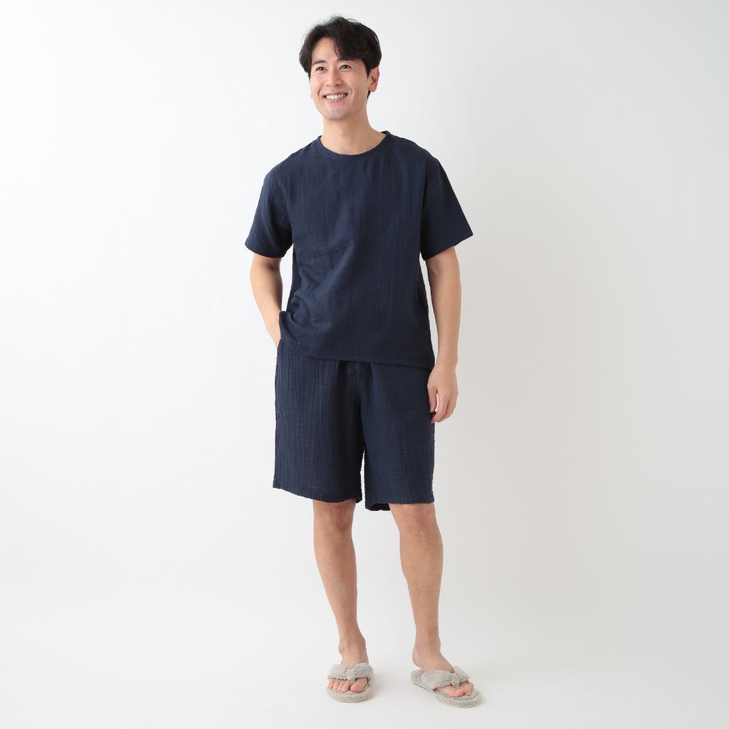 Marshmallow Gauze t-shirt in Dark Blue