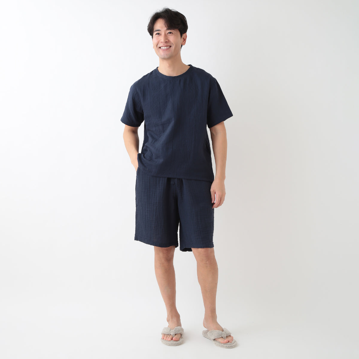 Marshmallow Gauze t-shirt in Dark Blue