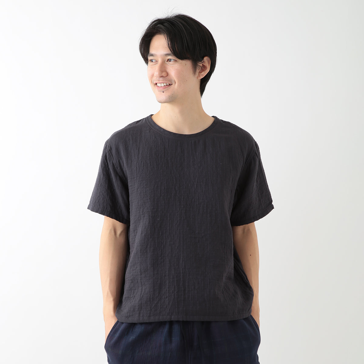 Marshmallow Gauze t-shirt in Dark Grey
