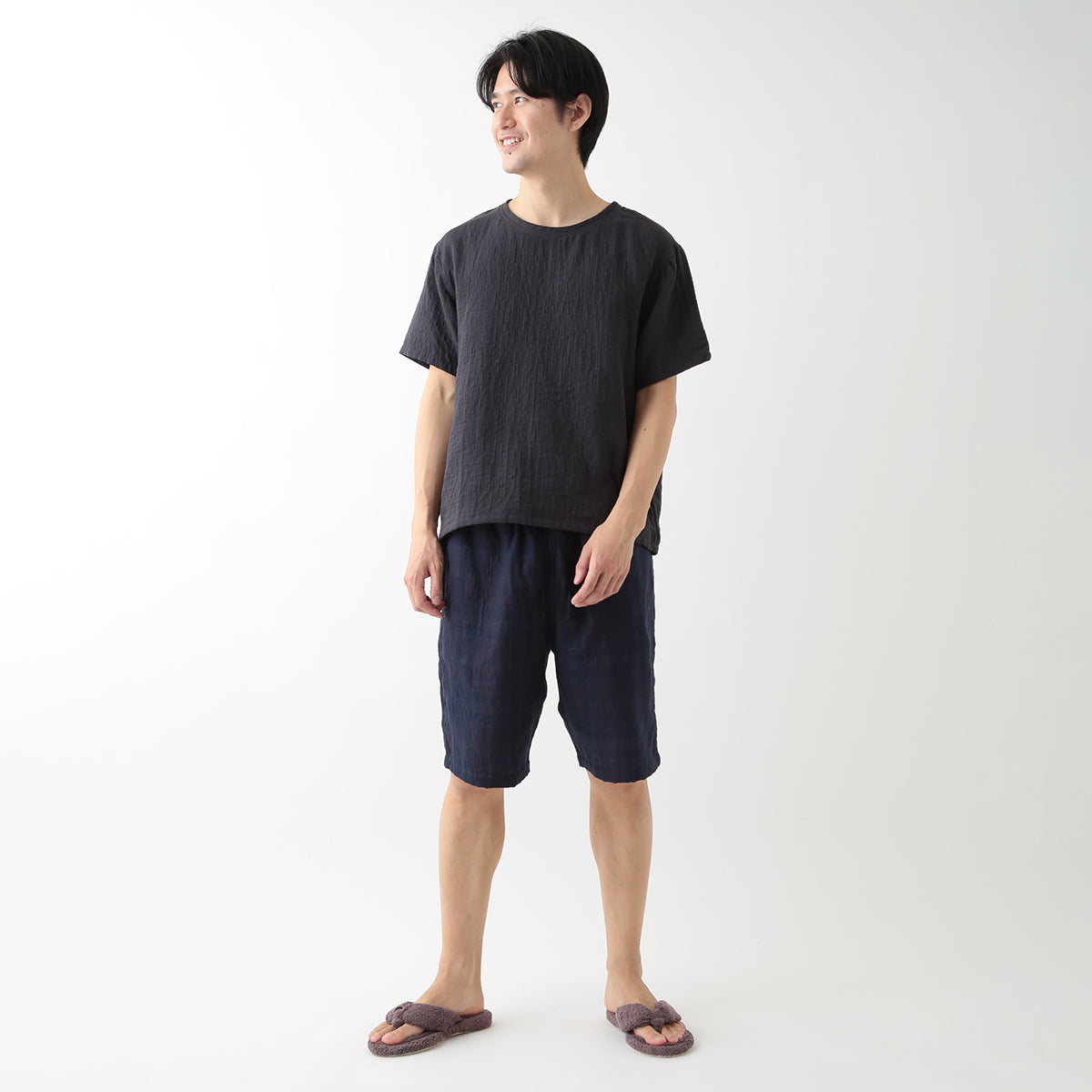 Marshmallow Gauze t-shirt in Dark Grey