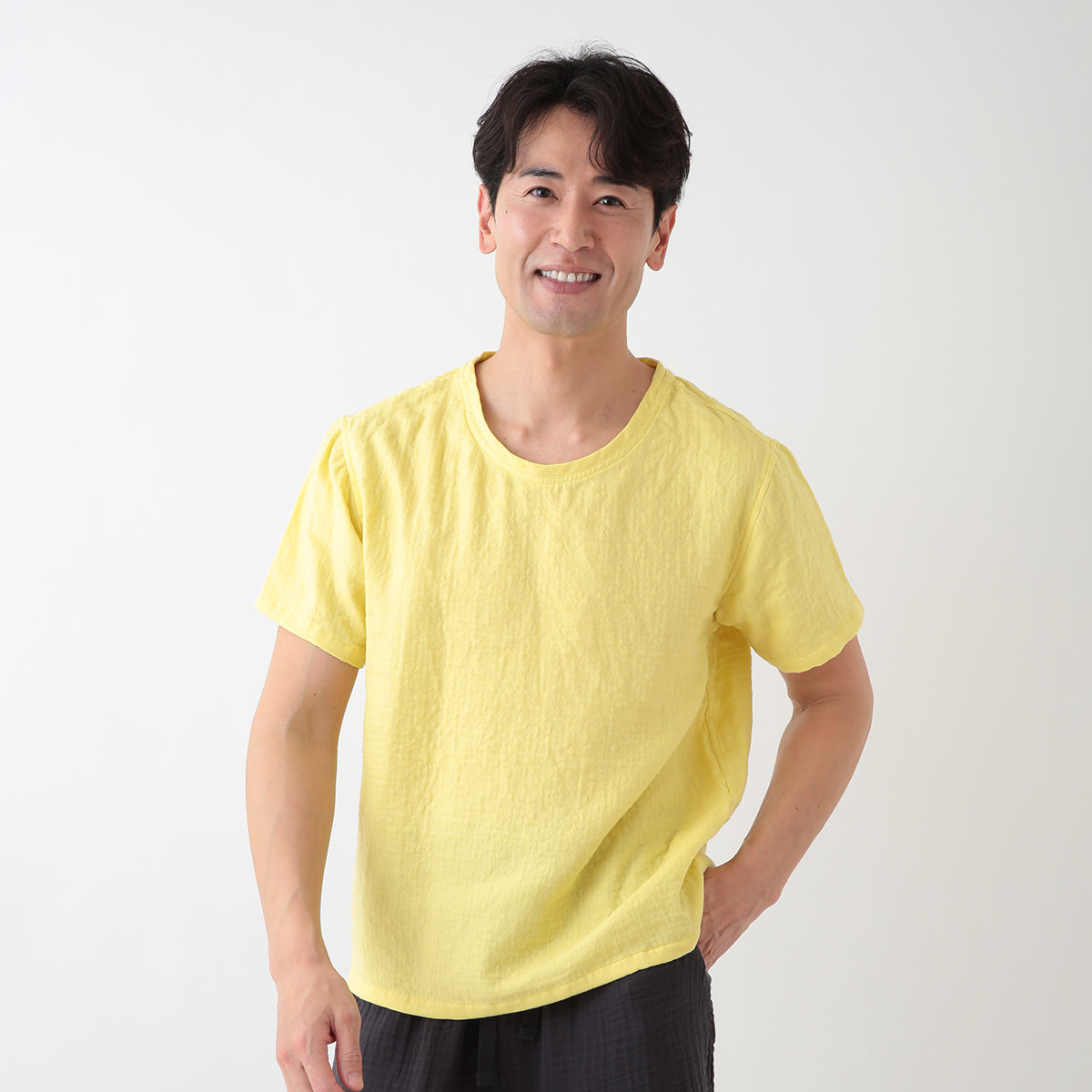 Marshmallow Gauze t-shirt in Yellow