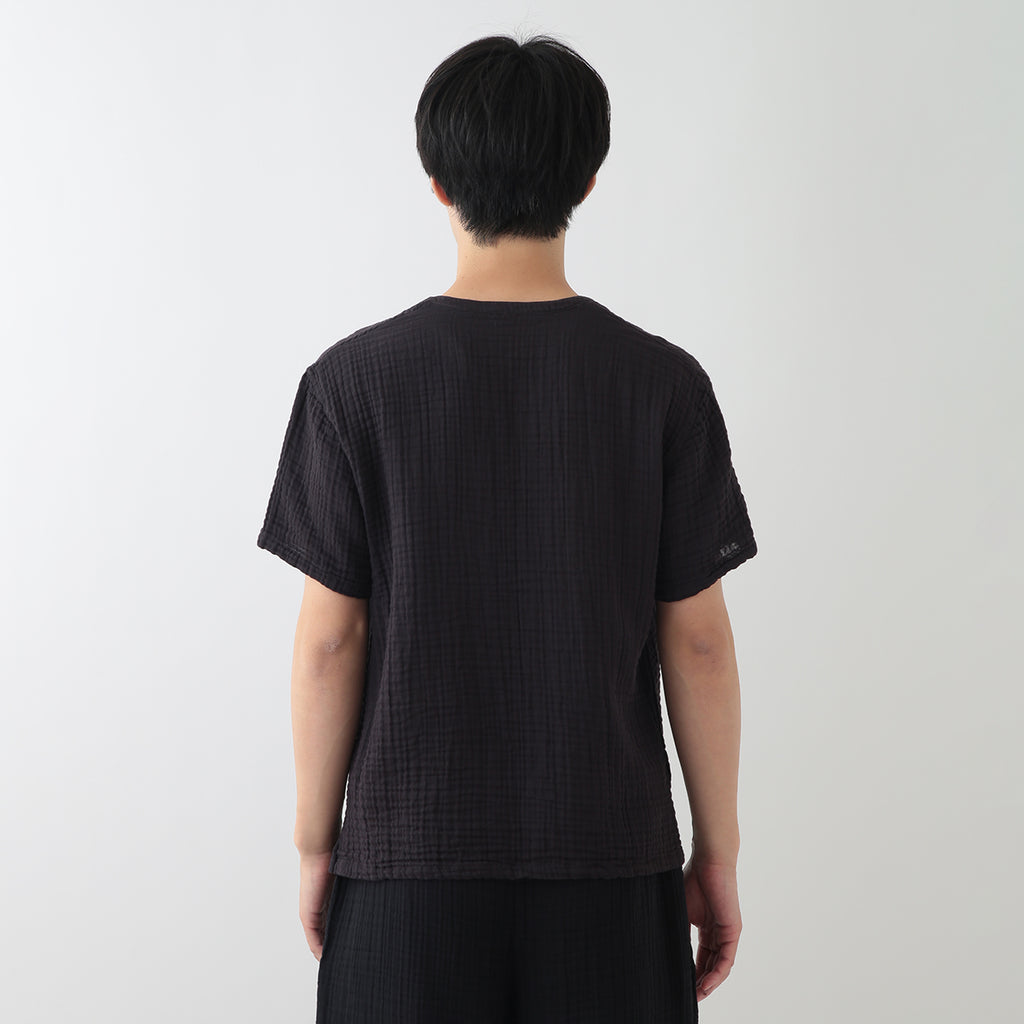 Crepe Gauze t-shirt in Black