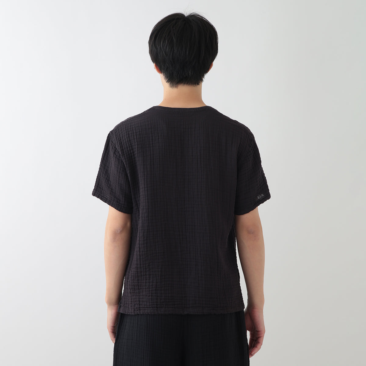 Crepe Gauze t-shirt in Black