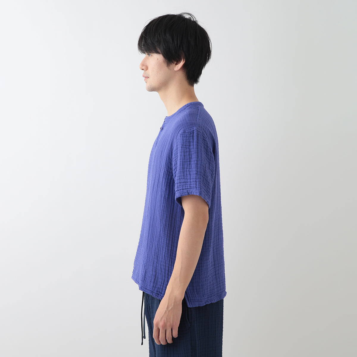 Crepe Gauze t-shirt in Blue
