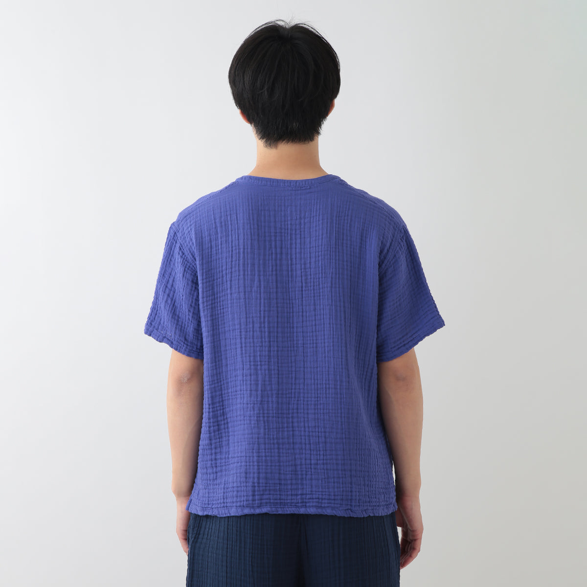 Crepe Gauze t-shirt in Blue