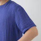 Crepe Gauze t-shirt in Blue