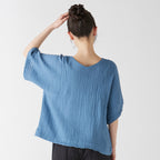 Crepe Gauze blouse in Blue