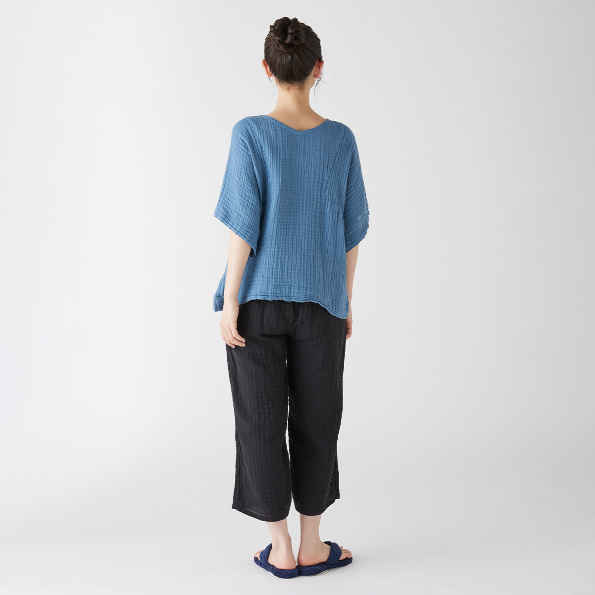 Crepe Gauze blouse in Blue