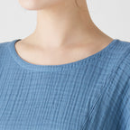 Crepe Gauze blouse in Blue
