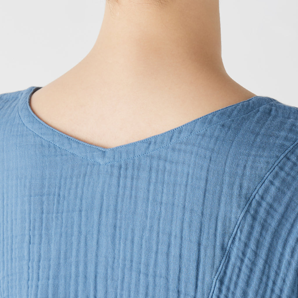 Crepe Gauze blouse in Blue