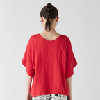 Crepe Gauze blouse in Red