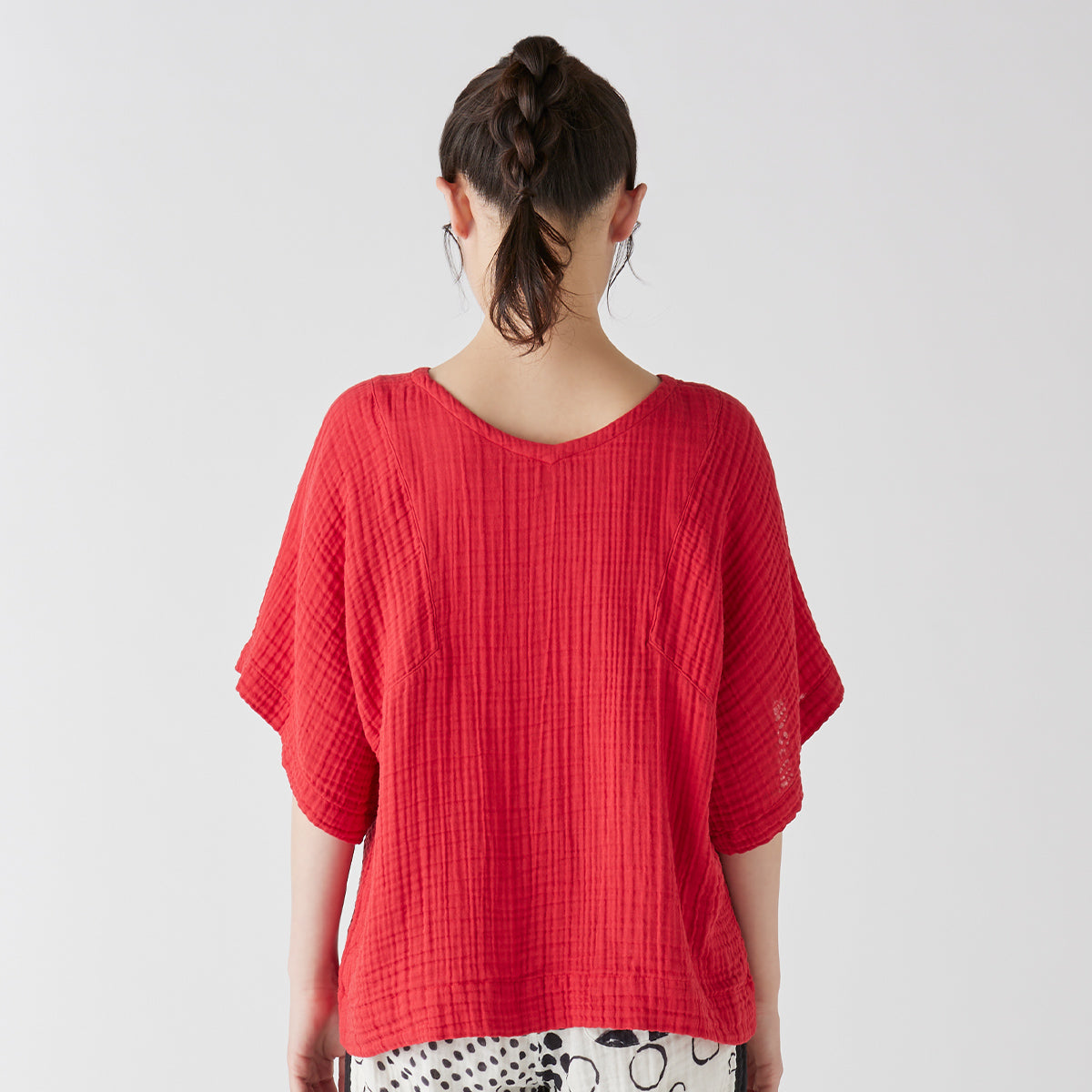 Crepe Gauze blouse in Red