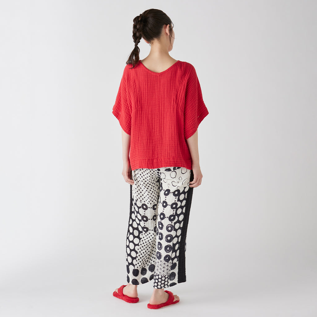 Crepe Gauze blouse in Red