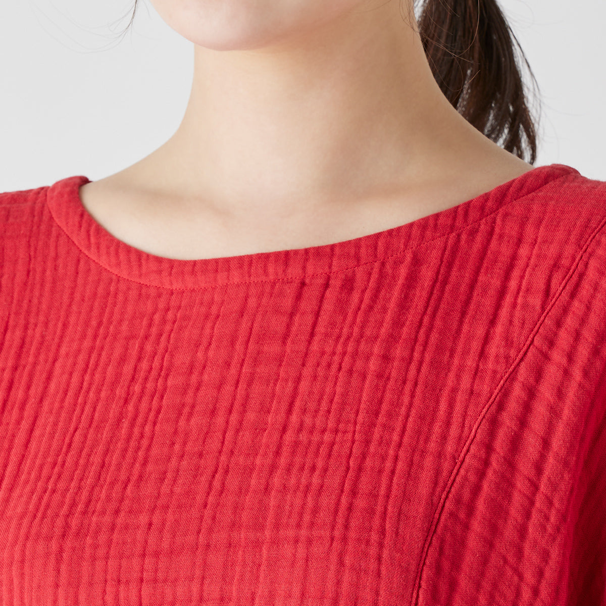 Crepe Gauze blouse in Red