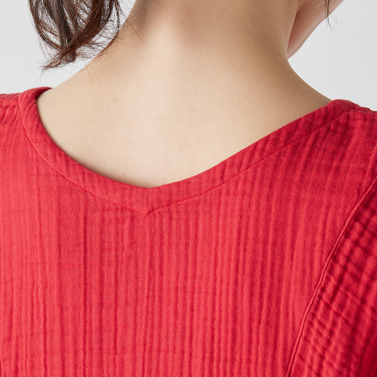 Crepe Gauze blouse in Red
