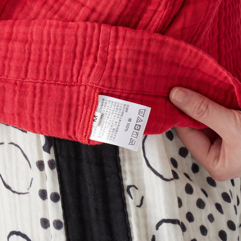 Crepe Gauze blouse in Red