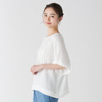 Crepe Gauze blouse in White