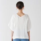 Crepe Gauze blouse in White