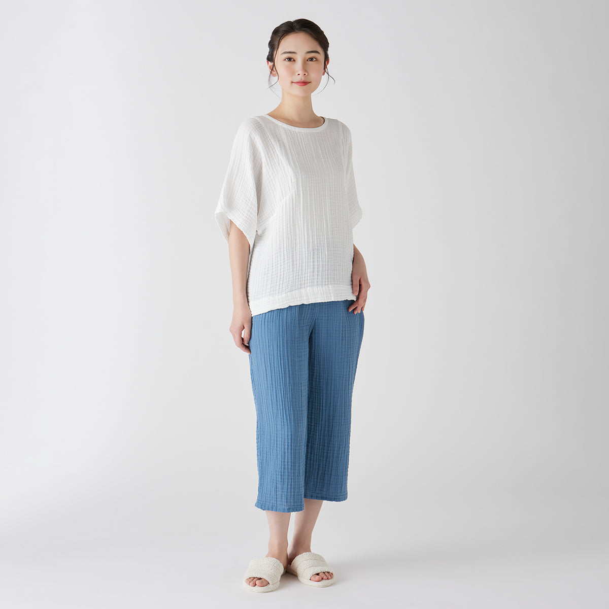 Crepe Gauze blouse in White