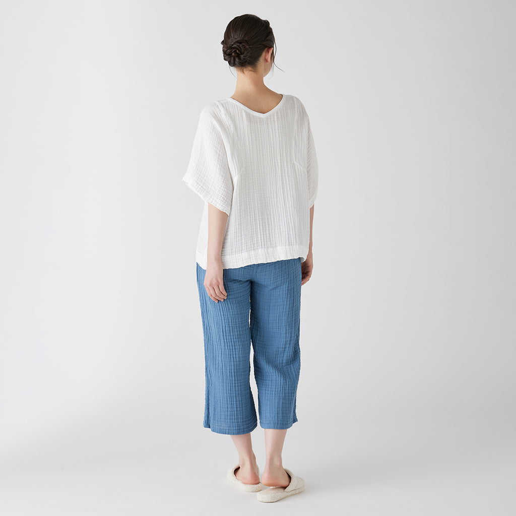 Crepe Gauze blouse in White
