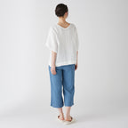 Crepe Gauze blouse in White