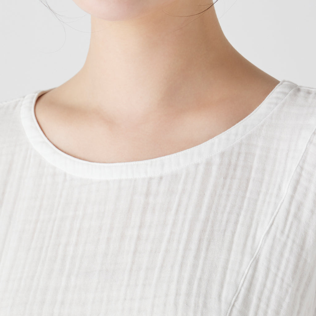 Crepe Gauze blouse in White